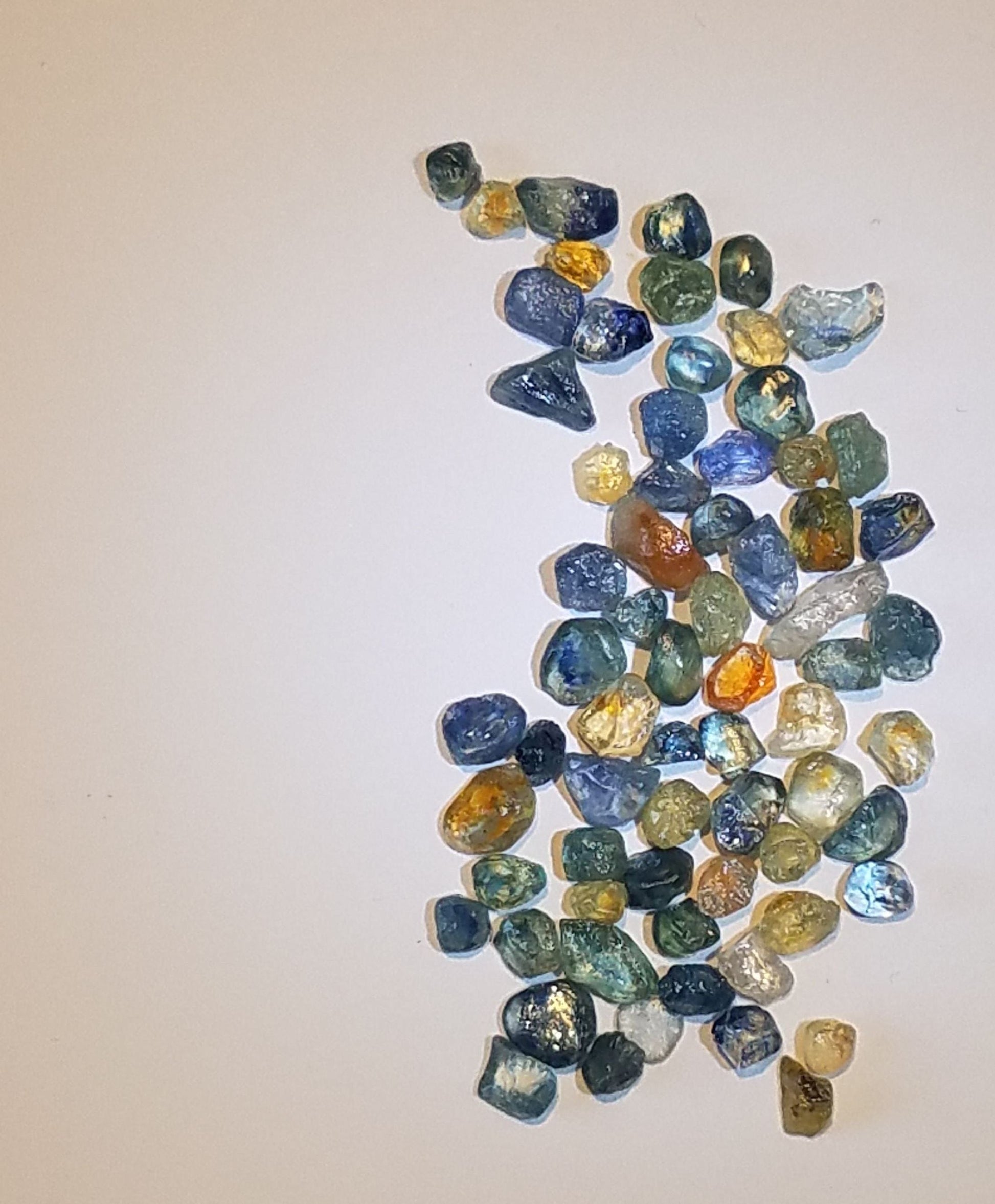 heated Montana sapphire rough display